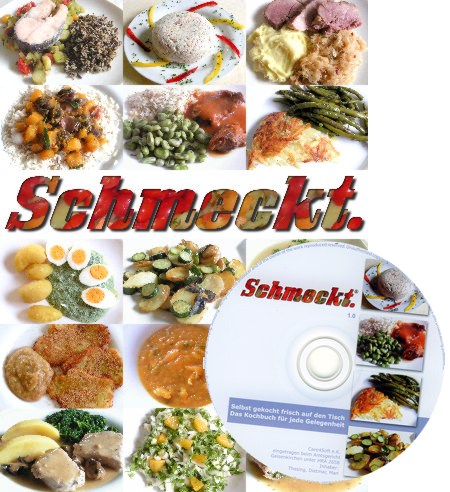 Schmeckt - Die Kochbuch CD - Das Kochbuch fr jede Gelegenheit und jeden Geschmack. Gesundes Kochen mit vielen Rezepten auch fr Vegetarier, Veganer, Salat - kurz gesagt - Gesunde Rezepte mit frischen Zutaten und ausfhrlichen Anleitungen 18,95EUR