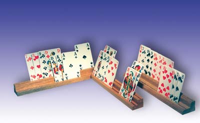 Spielkartenstnder - handgearbeitete Kartenstnder aus Naturholz mit zwei Ebenen fr die Ablage von Spielkarten ab 4,80EUR